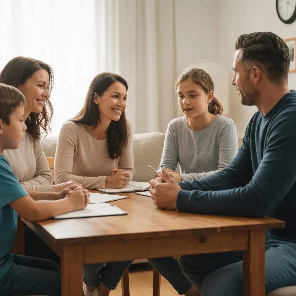 Family Members Participating In A Therapy Session To Support A Loved One In Recovery