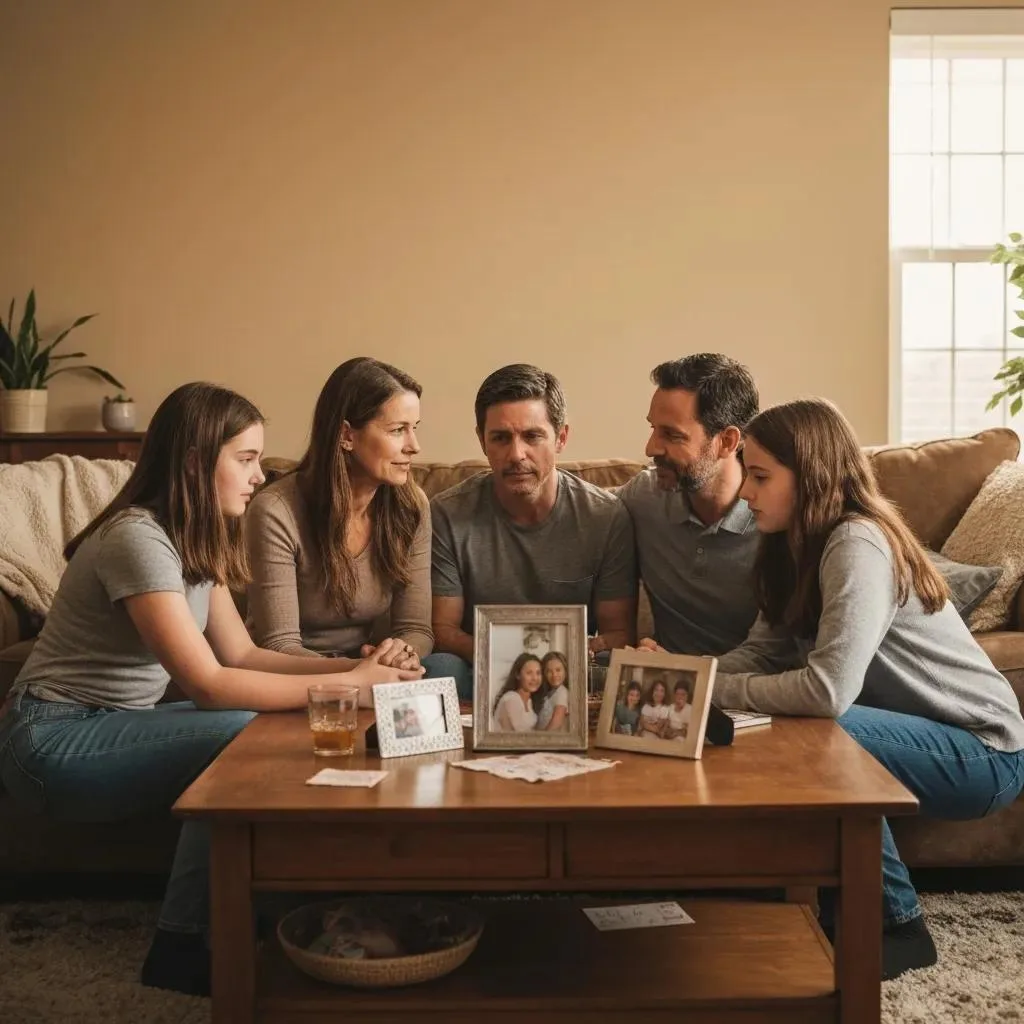 Family Members Offering Calm, Practical Support To A Young Adult During Treatment
