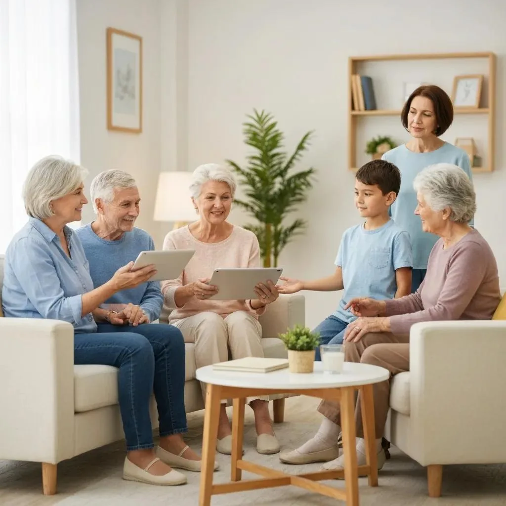 Family Supporting A Loved One Through Ocd And Substance Use Recovery, Showing Engaged And Compassionate Interaction