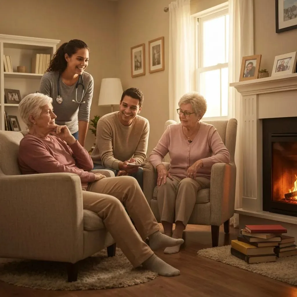 Family Providing Emotional Support To An Older Adult During Treatment Conversations