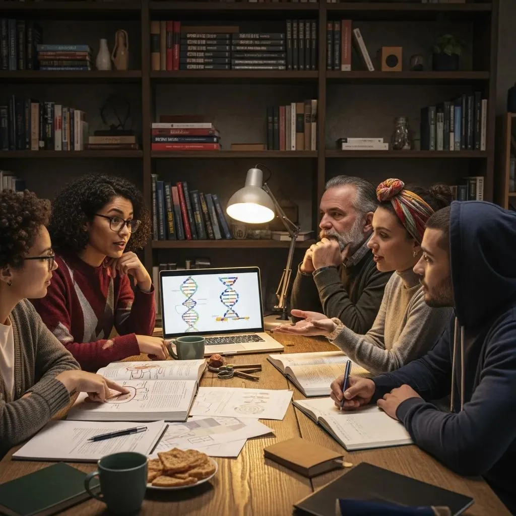 Group Discussion On Genetic Factors In Addiction, Emphasizing Collaboration And Learning