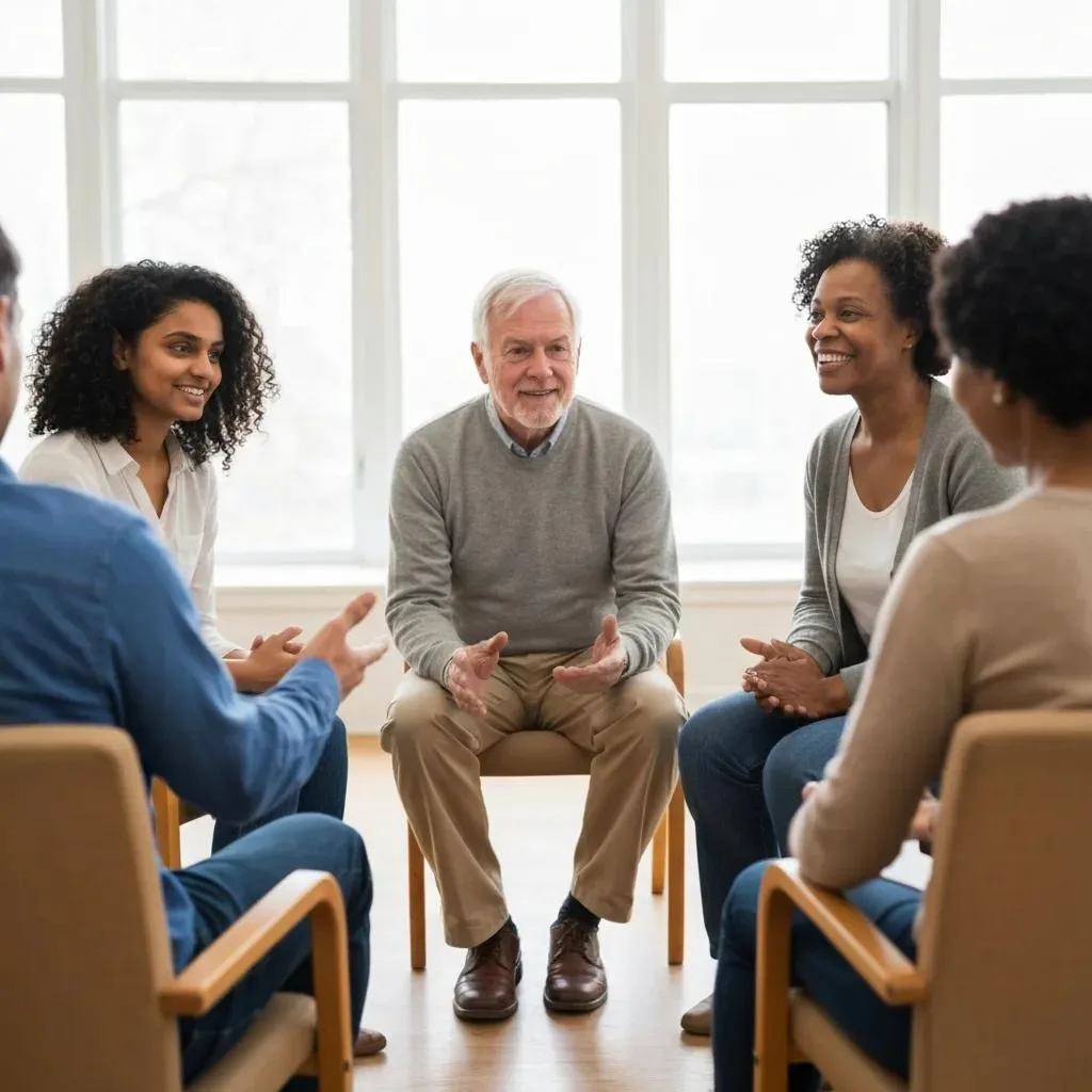 Group Therapy In Session — A Supportive, Clinician‑Led Environment Typical Of Woodland Hills Iop Programs
