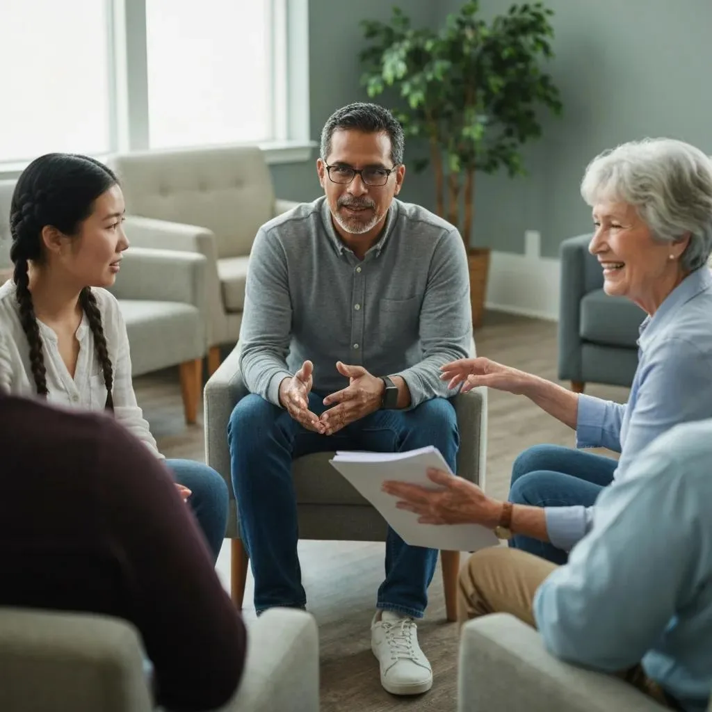 Group Therapy Circle Illustrating Community Support Provided Under Ppo Coverage