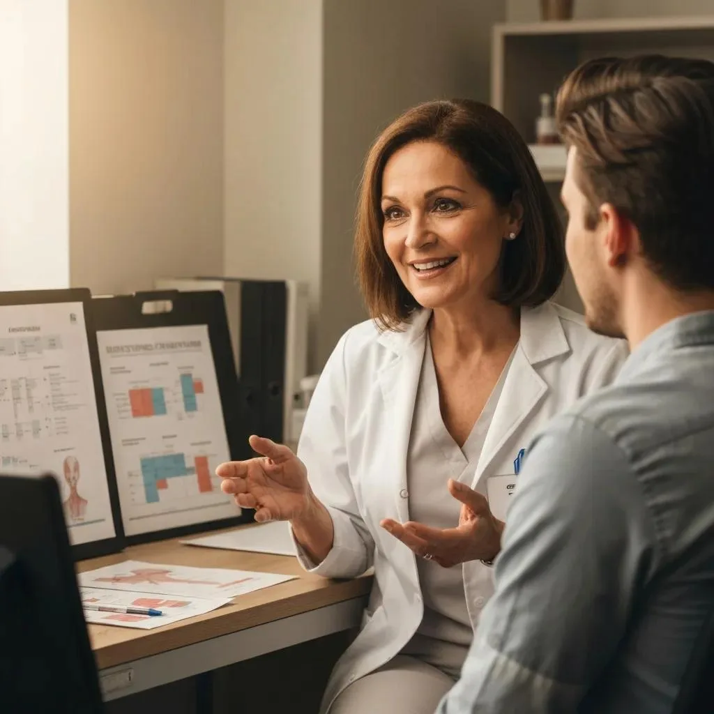 Clinician Reviewing Integrated Treatment Options For Adhd And Substance Use With A Patient