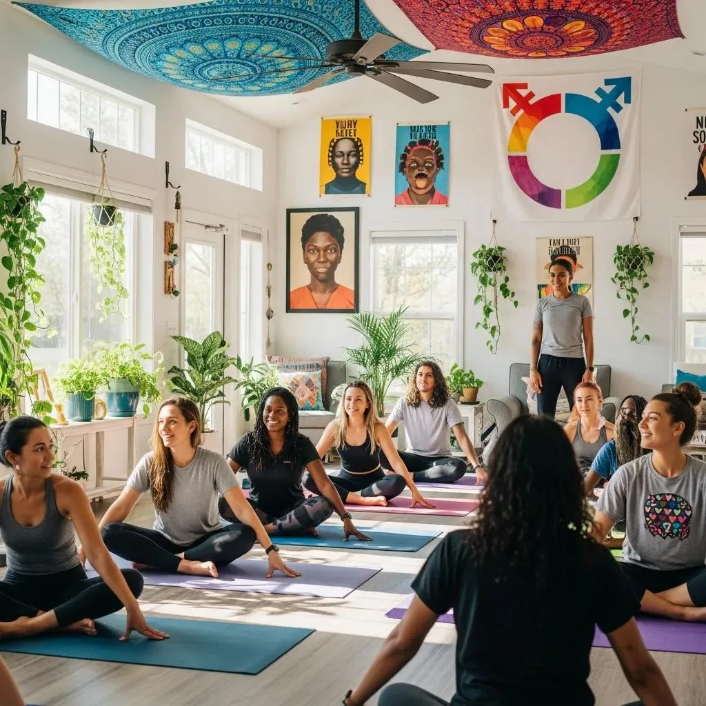 Inclusive Group Activity In A Gender-Specific Sober Living Home, Emphasizing Community And Support