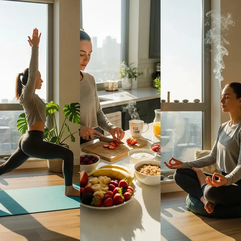 Individual Practicing Healthy Morning Routines For Recovery Support