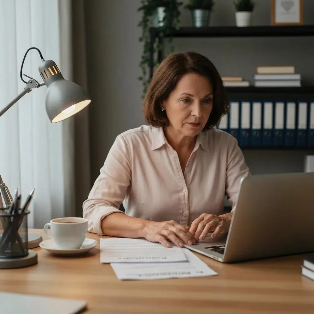 Person Researching Federal Grant Options For Addiction Treatment At A Tidy Desk