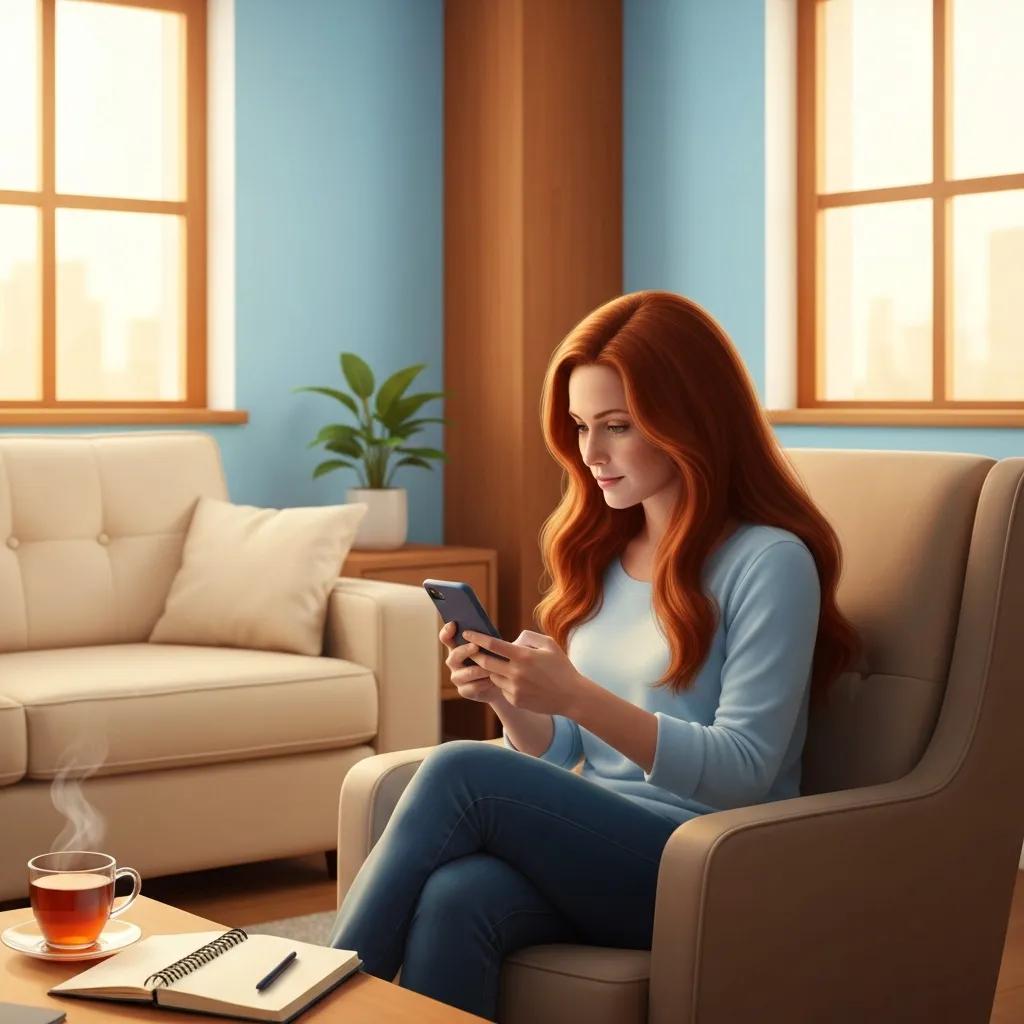 Person Searching For Affordable Mental Health Care On A Smartphone At Home