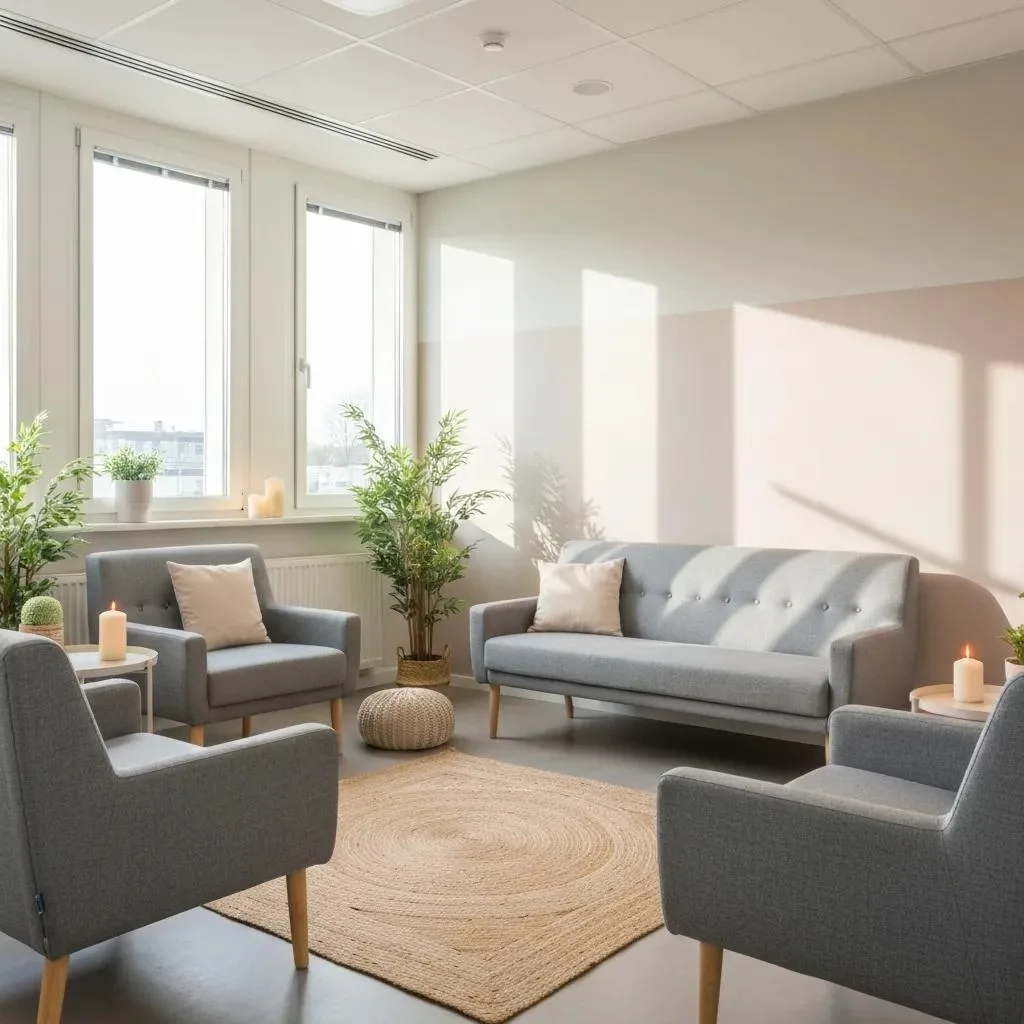 Inviting Therapy Room Representing Mental Health Treatment And Support