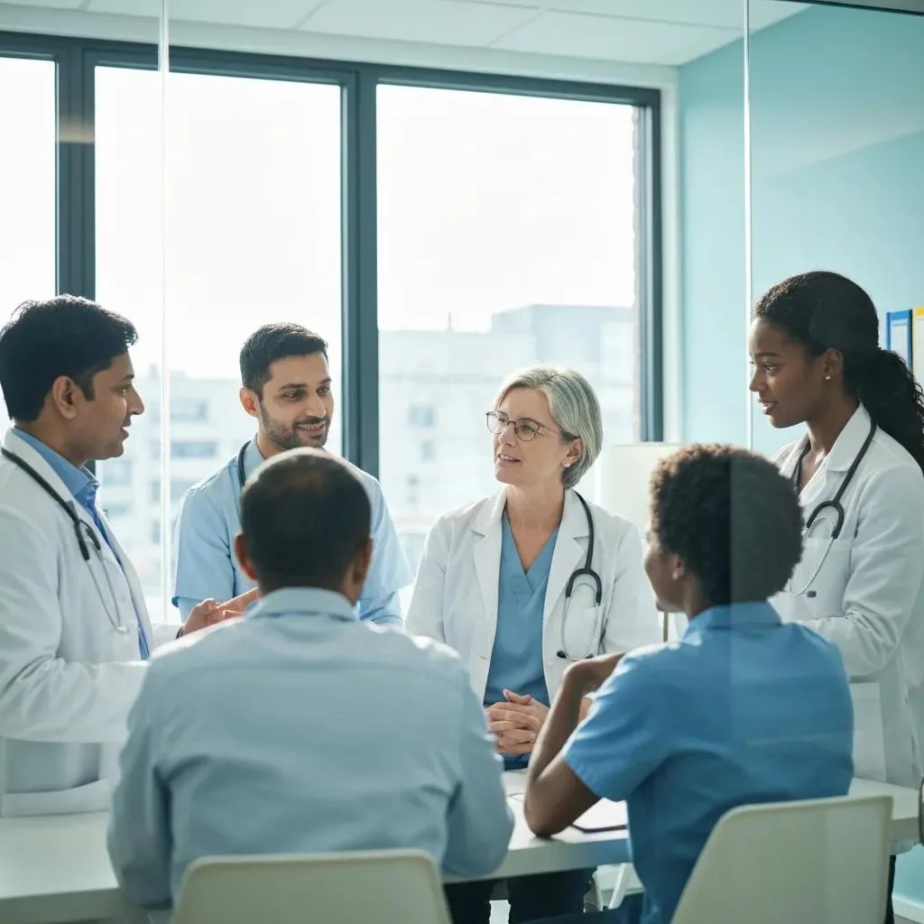 Clinicians Collaborating On A Coordinated Treatment Plan For Dual Diagnosis