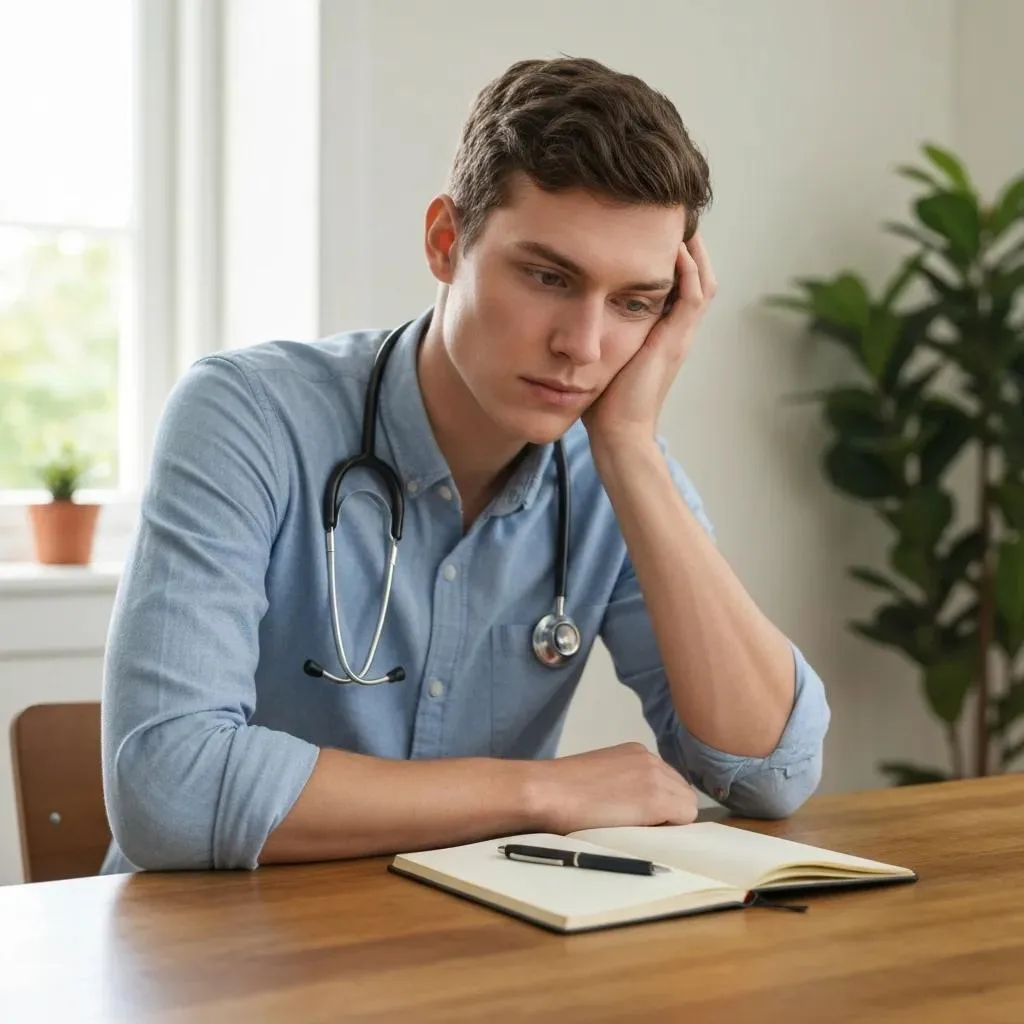 Person Reflecting On Psychological Symptoms Of Stimulant Withdrawal, Surrounded By A Calm And Supportive Environment