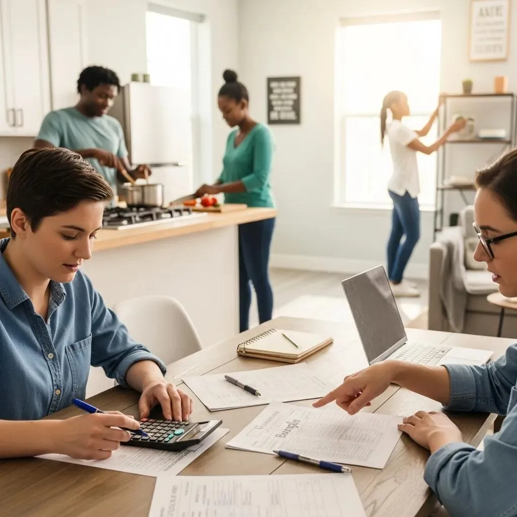 Residents Practicing Life Skills In A Sober Living Home Training Session