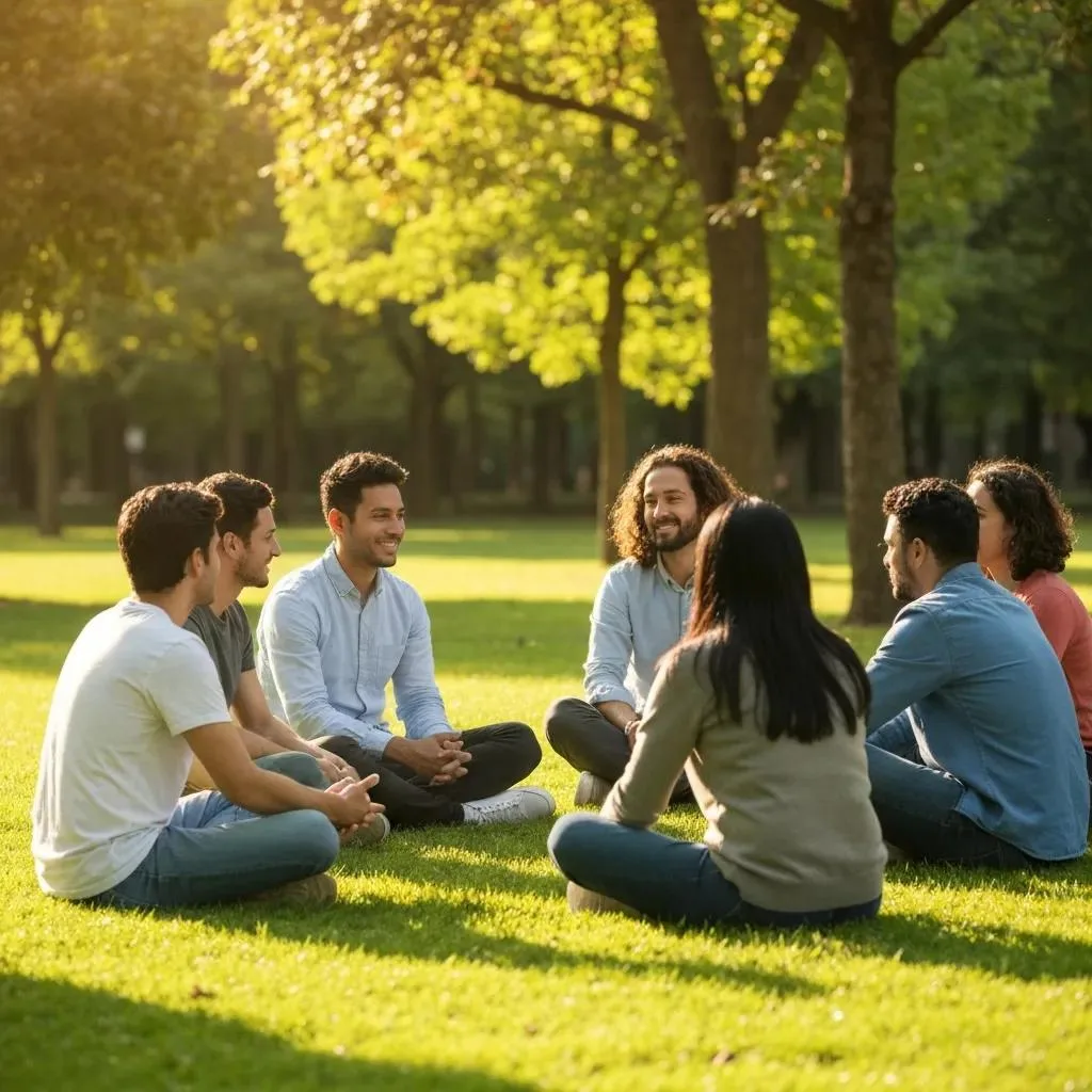 Outdoor Group Support Session During Anorexia Recovery