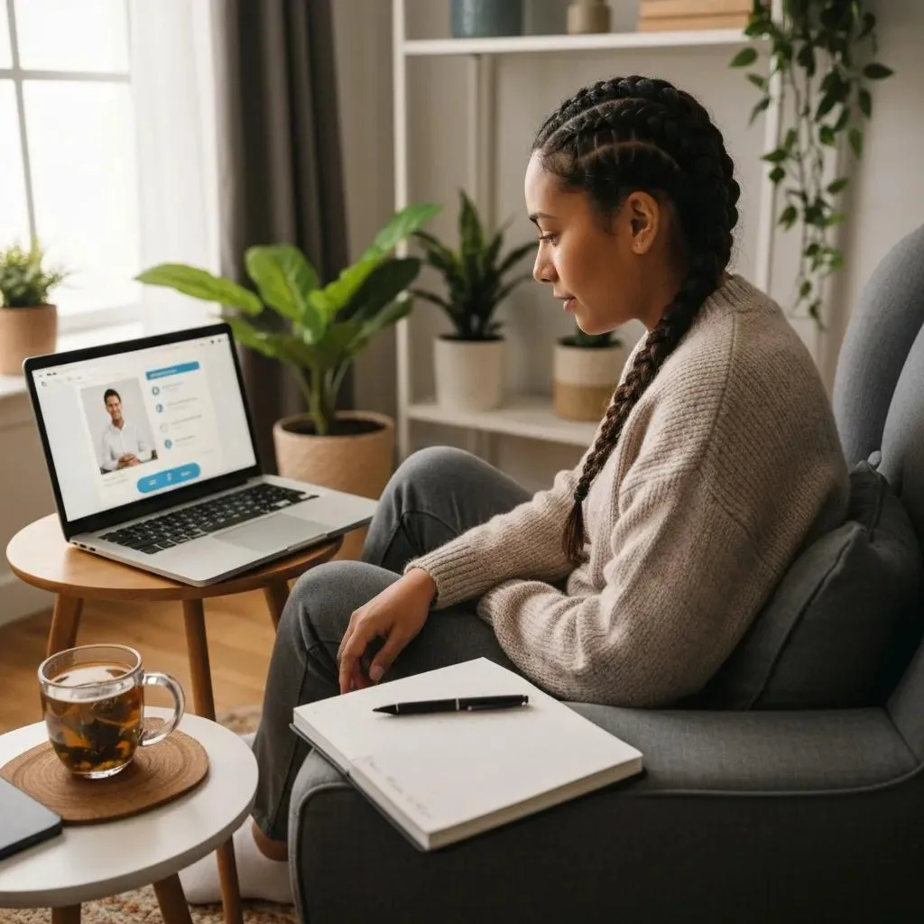 Virtual Therapy Session Illustrating Aftercare And Relapse-Prevention Options For Professionals