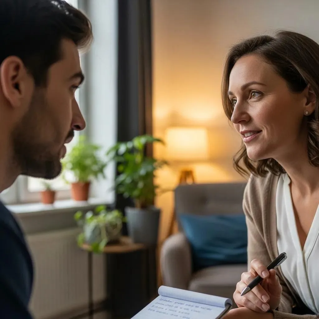 Individual Therapy: Benefits Of One-On-One Sessions Therapist And Client In A Focused Conversation, Illustrating The Benefits Of Personalized Therapy