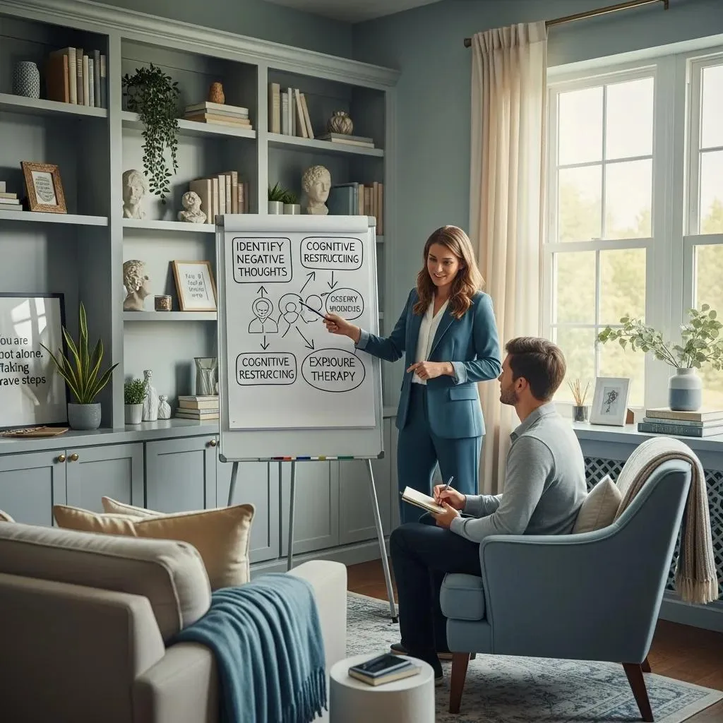 Social Anxiety Disorder: Symptoms, Causes, &Amp; Help Therapist And Client In A Supportive Therapy Session, Focusing On Treatment Options For Social Anxiety