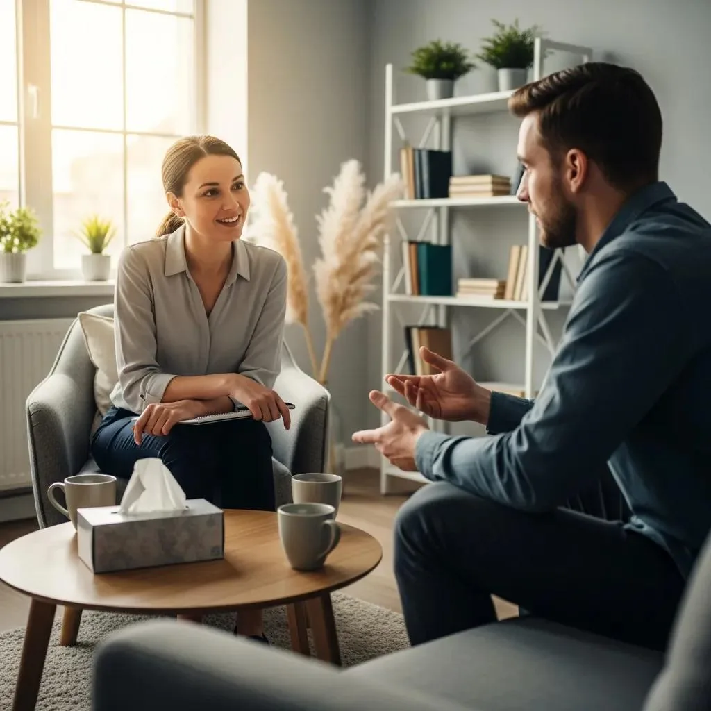 Obsessive-Compulsive Disorder: Symptoms &Amp; Treatment Therapist And Patient Engaged In A Cognitive Behavioral Therapy Session, Emphasizing Support In Managing Ocd