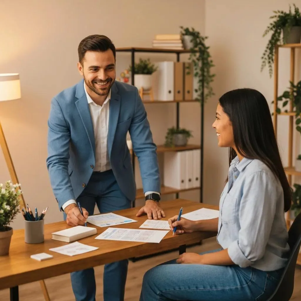 Clinician Guiding A Client Through Cognitive Restructuring During A Cbt Session