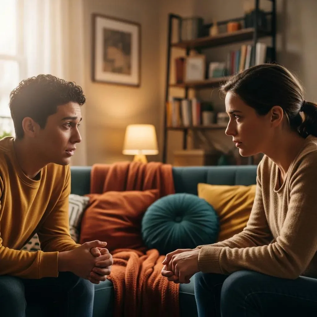 Two Individuals Engaged In A Supportive Conversation, Illustrating The Theme Of Fear Of Abandonment In Borderline Personality Disorder