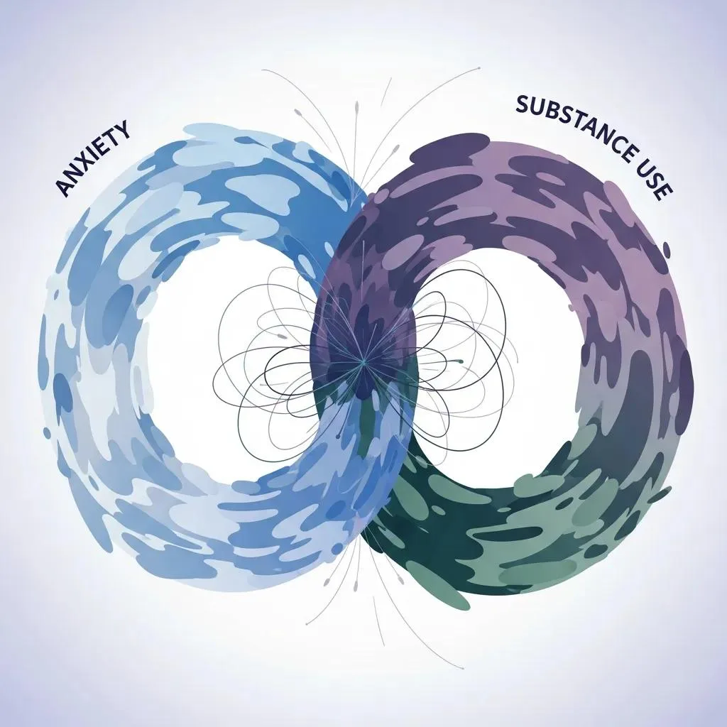 Visual Representation Of The Interaction Between Anxiety Disorders And Substance Use