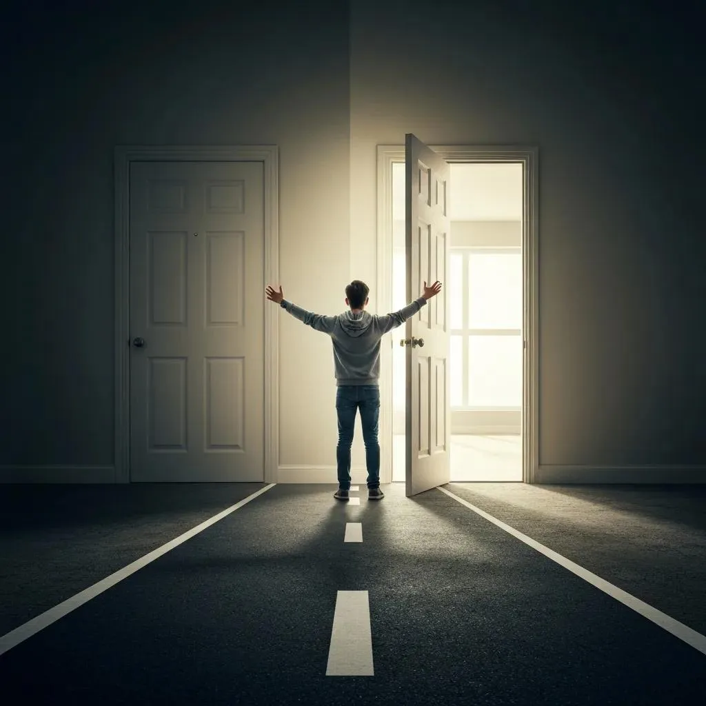 A Young Person Standing At A Crossroads — A Visual For Barriers To Accessing Mental Health Care And The Choice To Seek Help