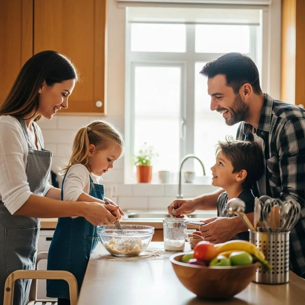 Family Engagement In Healthy Activities Highlighting Positive Dynamics And Support Against Addiction