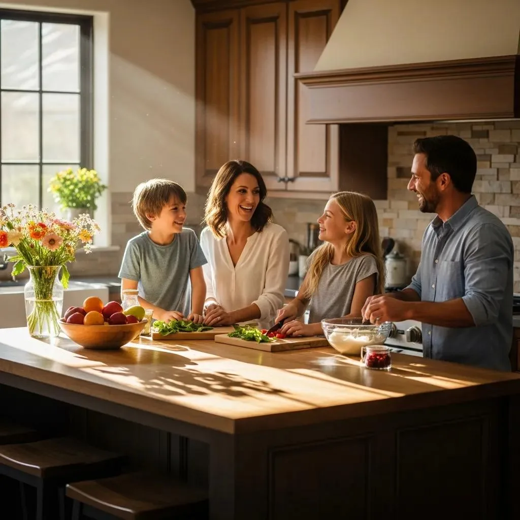 Family Engaging In Self-Care Activities, Promoting Emotional And Physical Well-Being