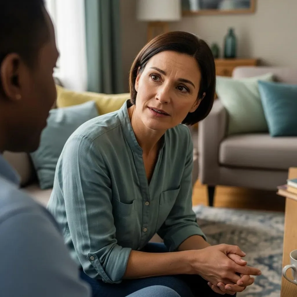 Family Member Demonstrating Effective Communication And Support Strategies During Addiction Recovery