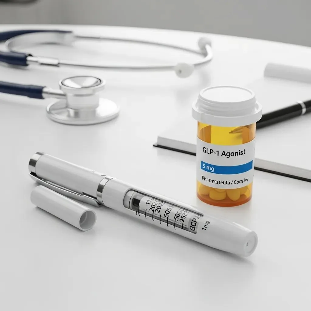 Glp-1 Agonist Medication In A Clinical Setting Highlighting Its Role In Addiction Treatment