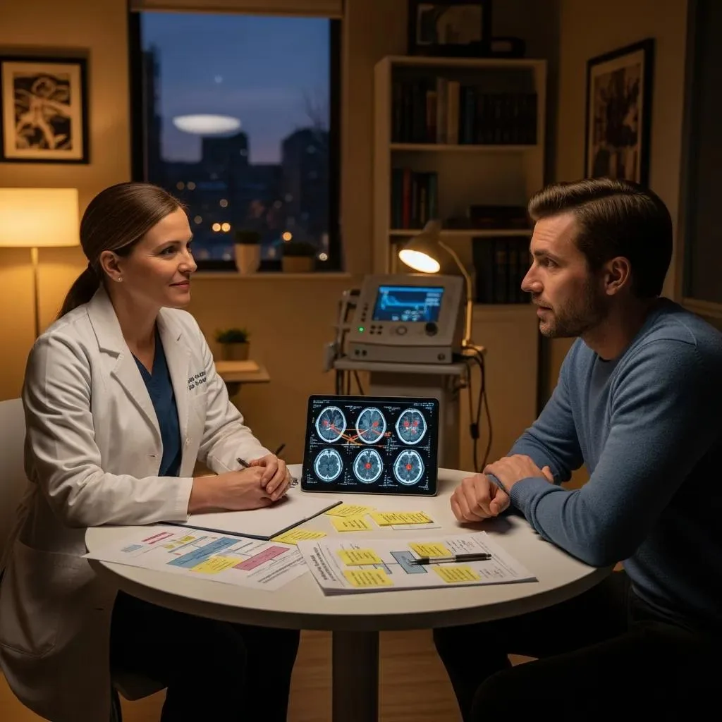 Healthcare Professional Explaining Advanced Treatment Options For Treatment-Resistant Depression