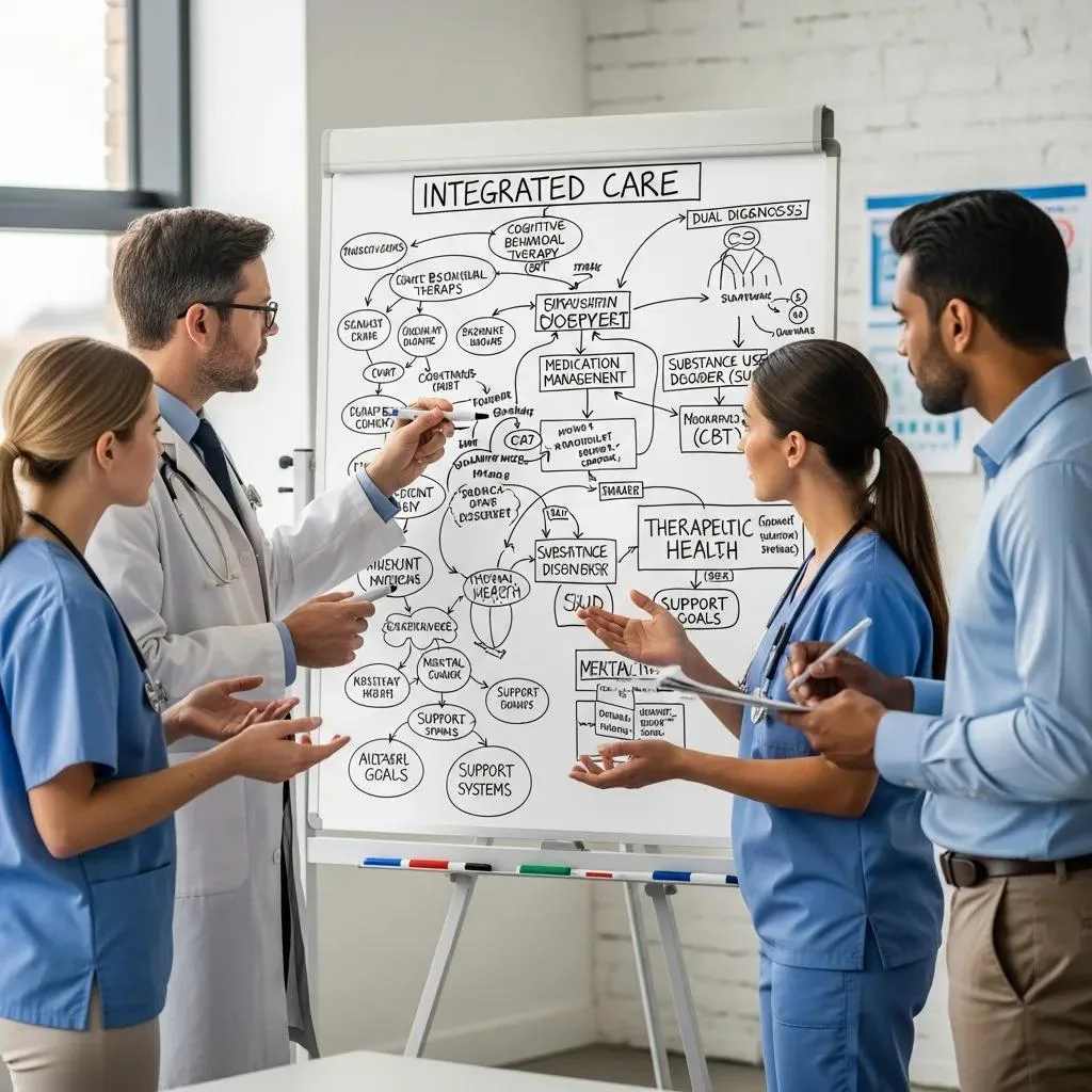 Healthcare Team Collaborating On Integrated Treatment For Dual Diagnosis
