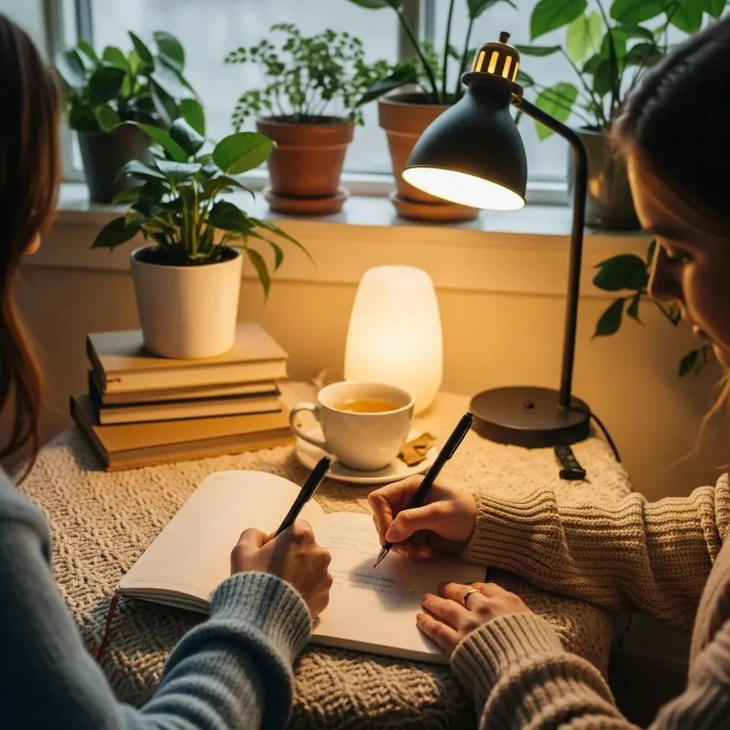 Emotional Regulation: Mastering Your Feelings In Recovery Individual Journaling In A Cozy Environment, Illustrating Practical Emotional Regulation Skills