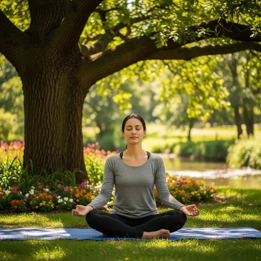 Individual Practicing Mindfulness Techniques Outdoors To Manage Anger Effectively