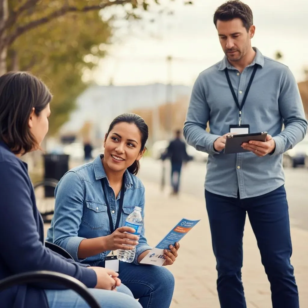 Mobile Crisis Team Assisting An Individual In Distress, Illustrating The Importance Of Immediate Mental Health Support