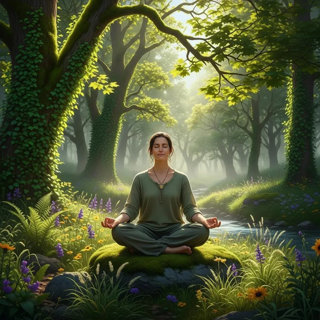 Person Meditating In Nature, Symbolizing Spirituality In Addiction Recovery