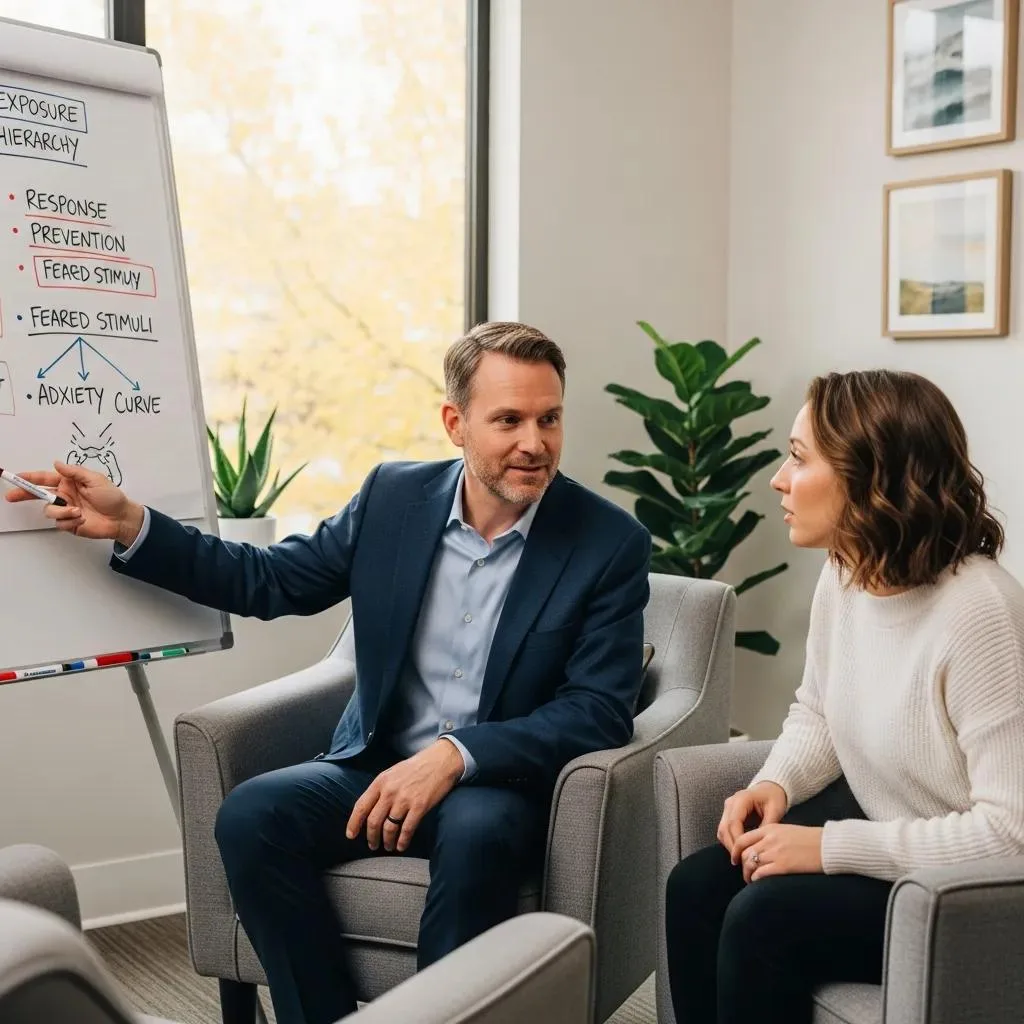Therapist And Patient In A Session Discussing Evidence-Based Ocd Treatment Options