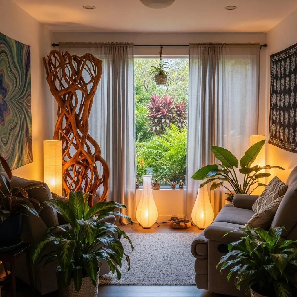 Tranquil Environment For Psychedelic-Assisted Therapy Emphasizing Healing And Introspection
